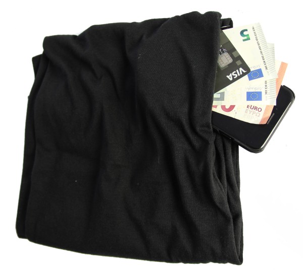 Safe-Schal mit versteckter Reißverschlusstasche