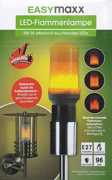 LED-Flammenlampe - Glühbirne easymaxx
