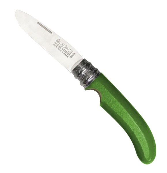 Verdier Kinder Schnitzmesser (abgerundete Spitze) Farbe: Grün mit Fingermulde