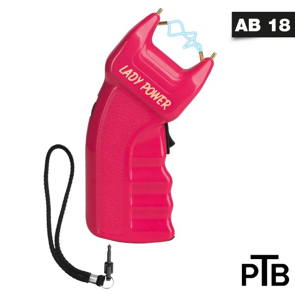 Elektroschocker - PTB - Power 200.000 V inkl. Sicherheitsleine (Pink)